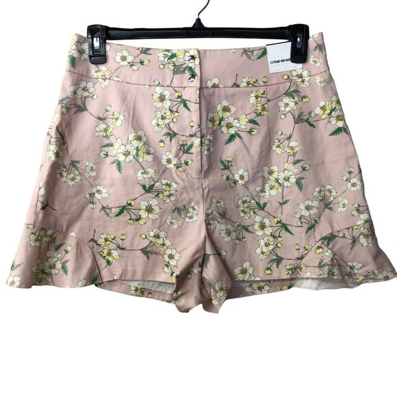 EXPRESS EXTREME HIgh RISE FLORAL SHORTS SIZE 12‎ NWT - Picture 1 of 7